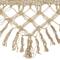 78" x 31" Natural Brown Macramé Hammock with Patterned Tassels